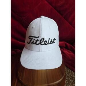 Titleist Golf Snapback Hat New Adjustable Mesh Hat Embroidered Logo White